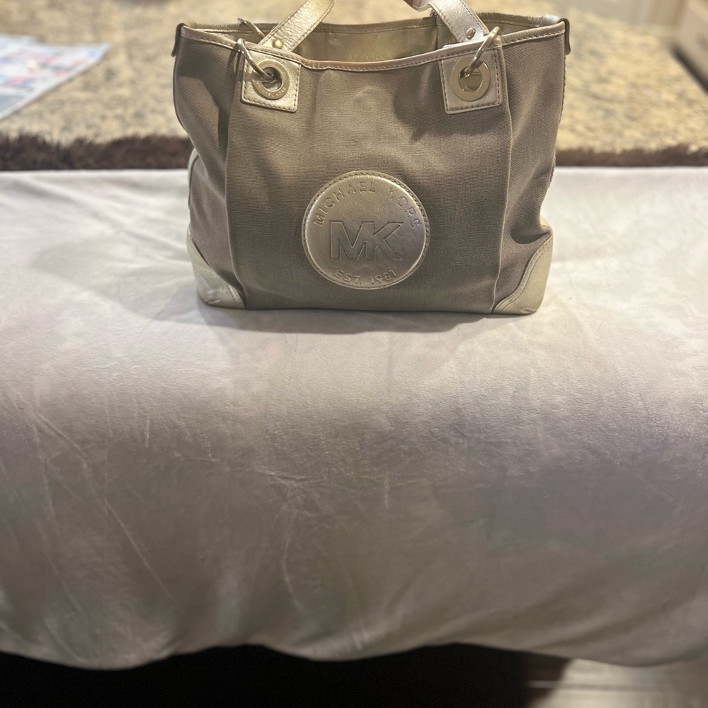 Michael Kors Metallic Gray Tote